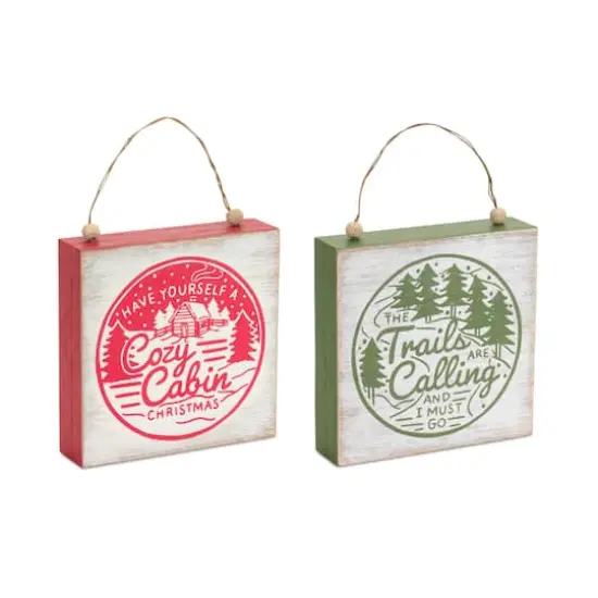 6" Cabin and Trails Signs Set {3}