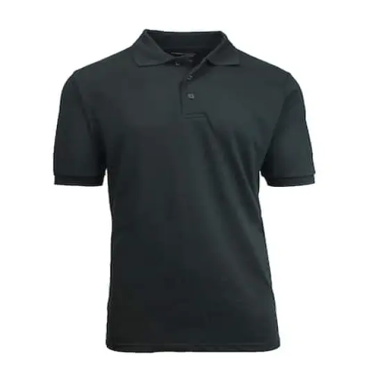 Galaxy By Harvic School Uniform Short Sleeve Men's Pique Polo ShirtBlack {1}