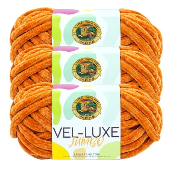 3 Pack Lion Brand&reg; Vel-Luxe Jumbo Yarn Golden Ochre {1}