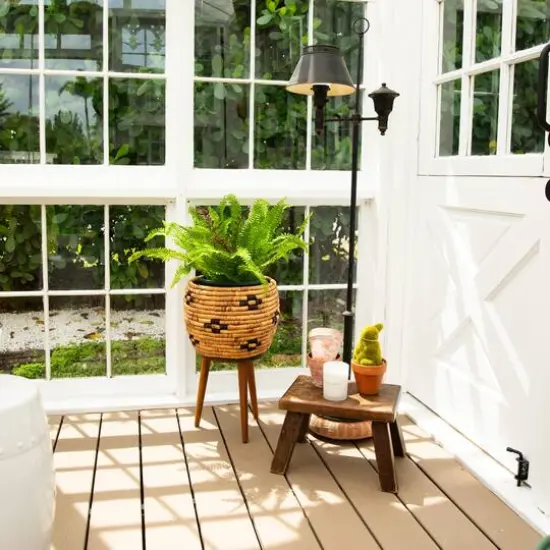 23in. UV Resistant Artificial Boston Fern Plant with Real Touch Leaves (Indoor/Outdoor) {7}