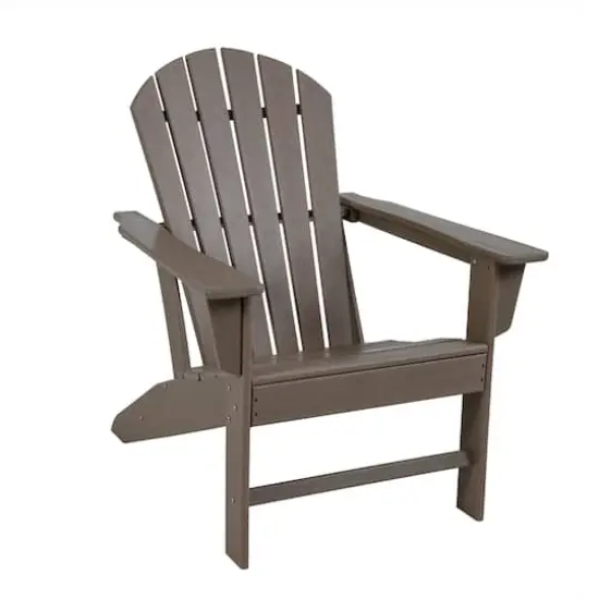 38" Brown Resin Indoor Outdoor Adirondack Chair {5}