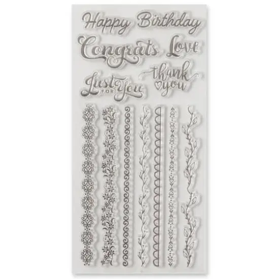 Sentiments & Borders Clear Stamps by Recollections&trade; {5}