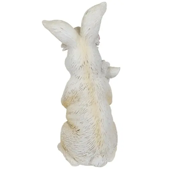 9.25" Mother & Baby Bunny Outdoor Garden Easter Statue {6}