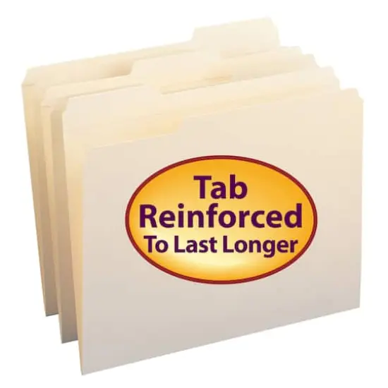 Smead&reg; Reinforced Table File Folders, 100ct. {1}