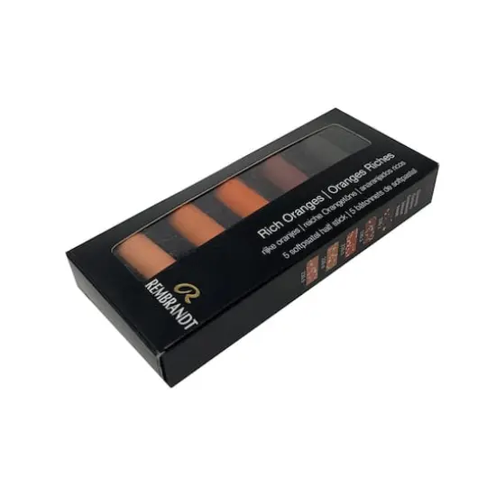 Rembrandt 5 Color Rich Oranges Half Stick Soft Pastel Set {5}