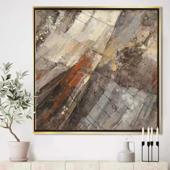 Designart - Fire and Ice Minerals III - Farmhouse Framed Canvas {3}