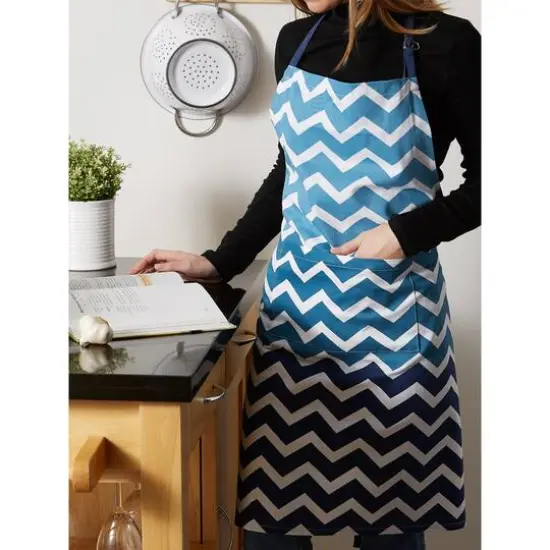DII&reg; Chevron Apron Nautical Blue {9}