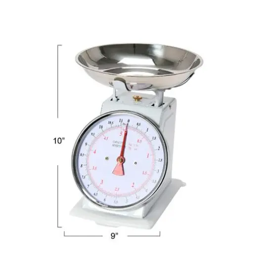 Hello Honey&reg; White Metal Kitchen Scale with Removable Tray {6}