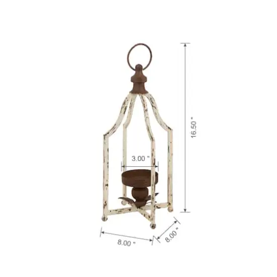Glitzhome&reg; Small Farmhouse Metal Lantern {5}