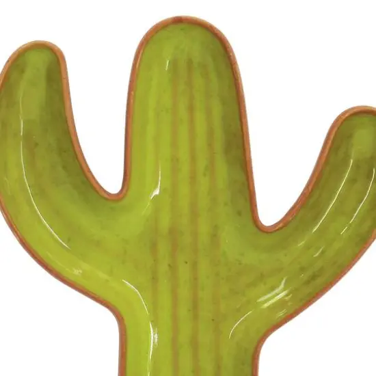 8.25" Green Cactus Ceramic Dish by Ashland&reg; {3}