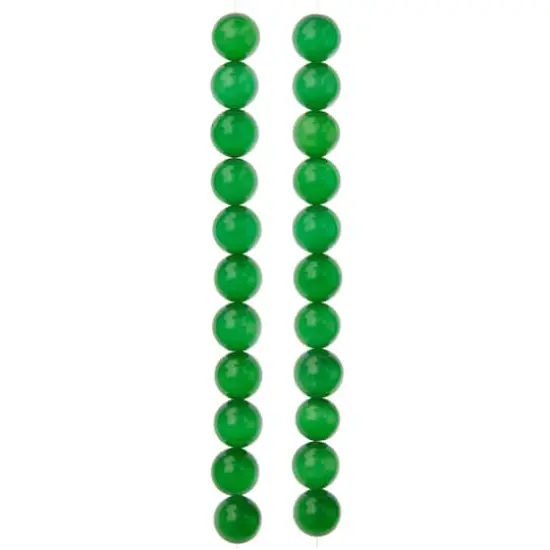 Emerald Green Cat Eye Glass Round Beads, 10mm by Bead Landing&trade; {4}