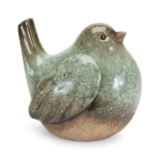 Ceramic Bird Figurines with Unglazed Accents Set {5}