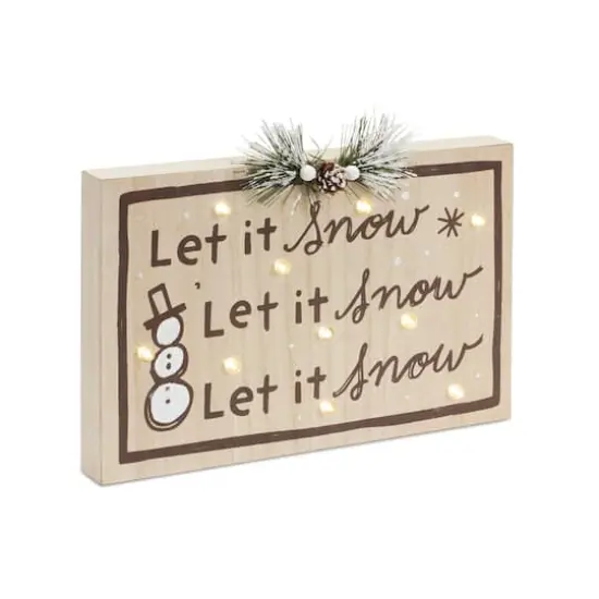 Holiday & Snow LED Sign Set, 8" & 9.25" {4}
