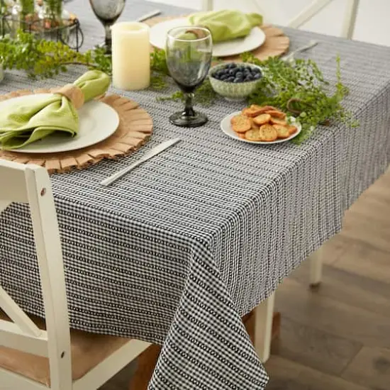 DII&reg; Black Farmhouse Gingham Tablecloth {4}