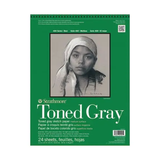 Strathmore&reg; 400 Series Recycled Toned Gray Sketch Paper Pad {1}