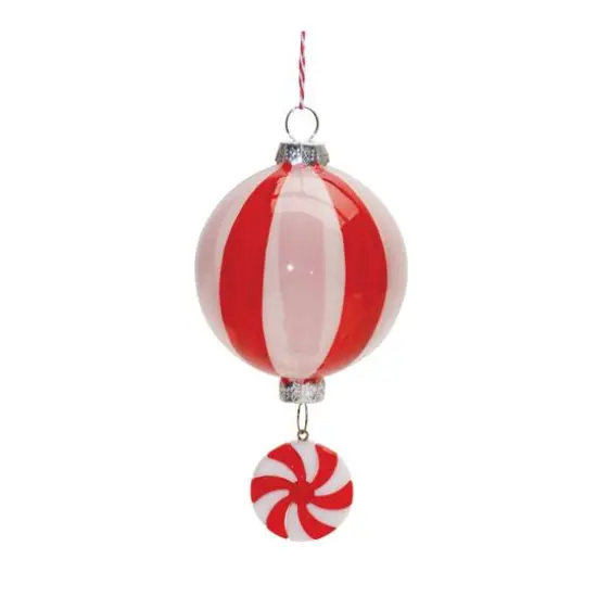 Glass Peppermint Drop Ornament Set {4}
