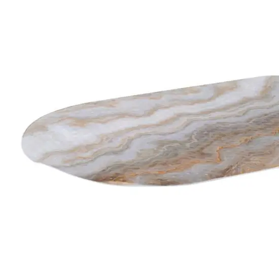 Elle D&eacute;cor Agate Print Oval Bubble Bath Mat {6}