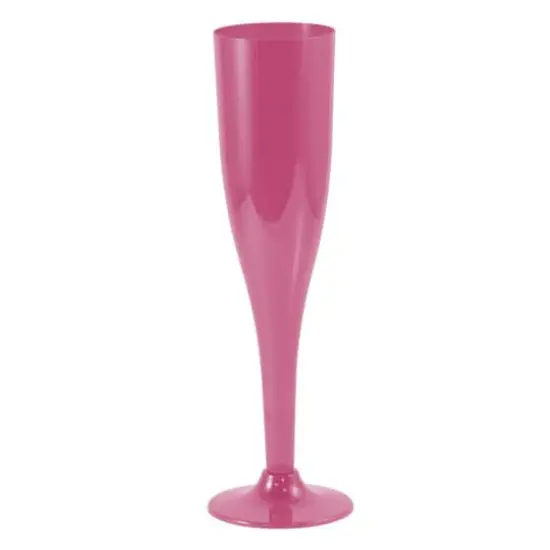 JAM Paper 5.5oz. Plastic Champagne Flutes, 20ct. Fuchsia {1}