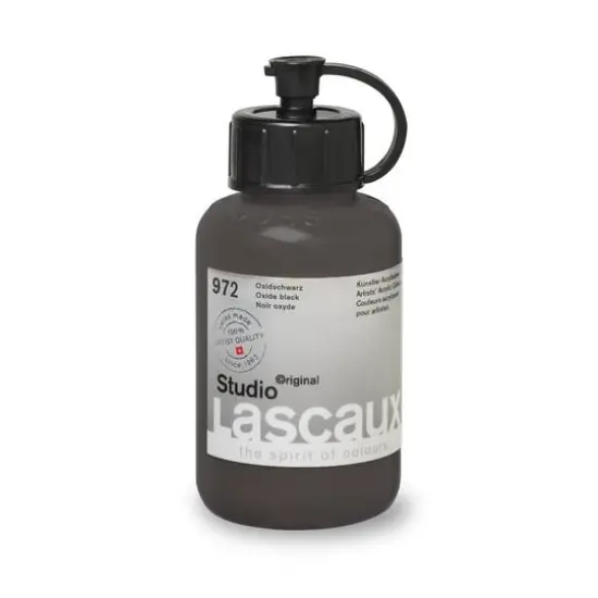 Lascaux Studio Acrylic Paint, 85mL 972 Oxide Black {4}