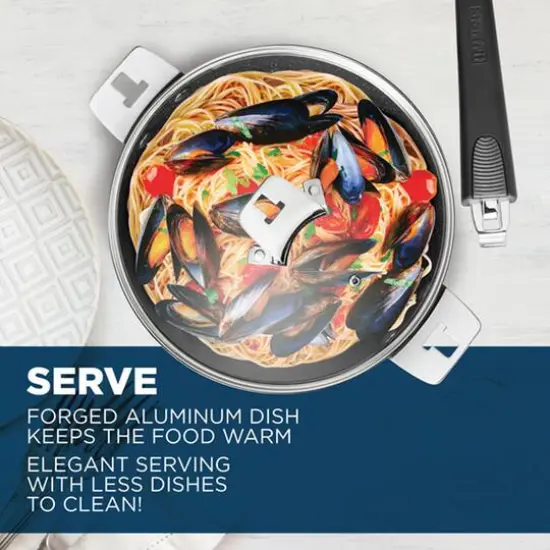 The Rock by Starfrit 9" Deep Fry Pan & Dutch Oven with Lid & Detachable Handle {11}