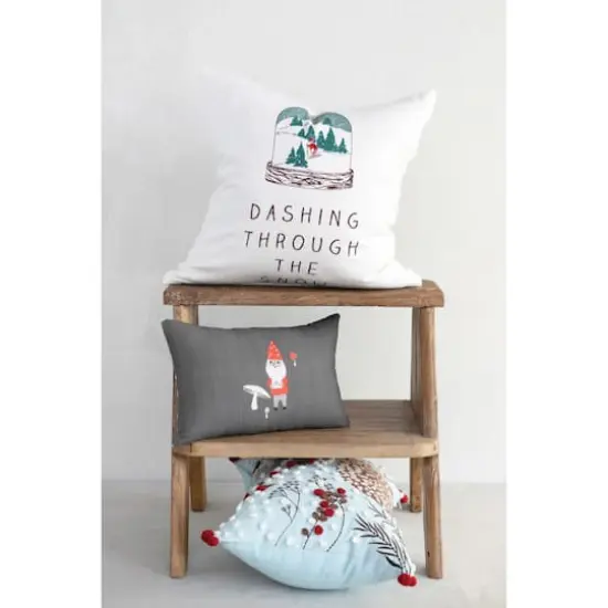 Hello Honey&reg; 20" x 14" Cotton Lumbar Hedgehog Pillow {4}