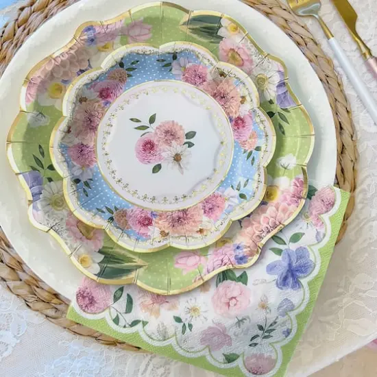 Kate Aspen&reg; 7" Vintage Floral Tea Party Paper Plates, 16ct. {3}