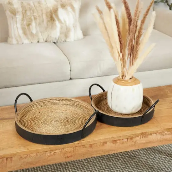 Matte Black Bohemian Nesting Tray Set {3}
