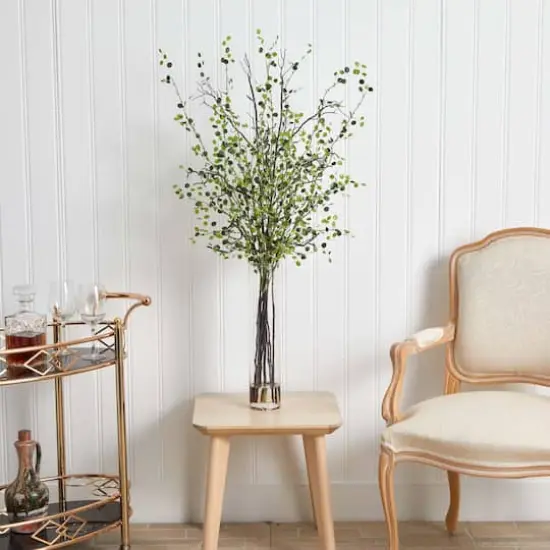 3.5ft. Green Night Willow Arrangement in Glass Vase {3}