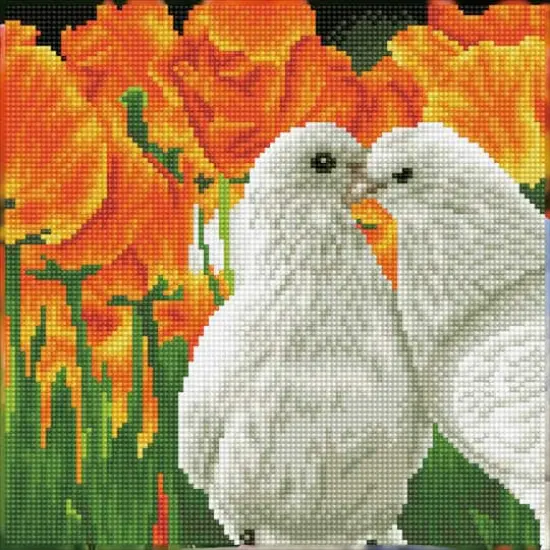 Diamond Dotz&reg; Kissing Doves Diamond Painting Kit {1}