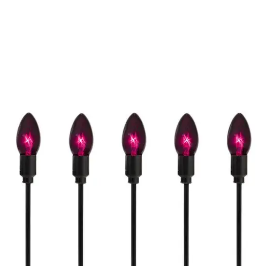 10ct. Purple C9 Bulb Halloween Pathway Markers {1}
