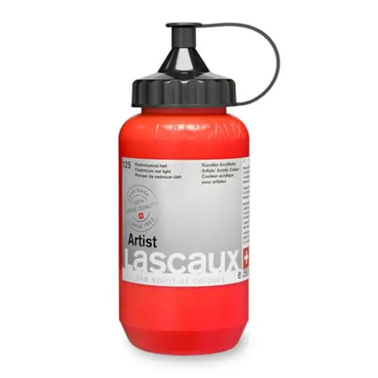 Lascaux Artist Acrylic Paint, 390mL 125 Cadmium Red Light {1}