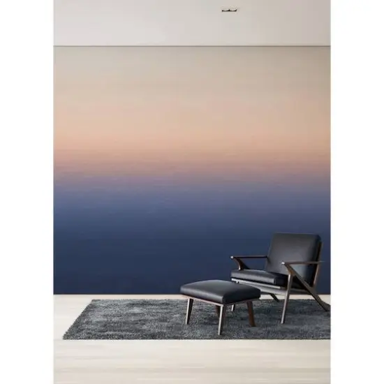 Katie Hunt Orange & Blue Ombre Sunrise Wall Mural {5}