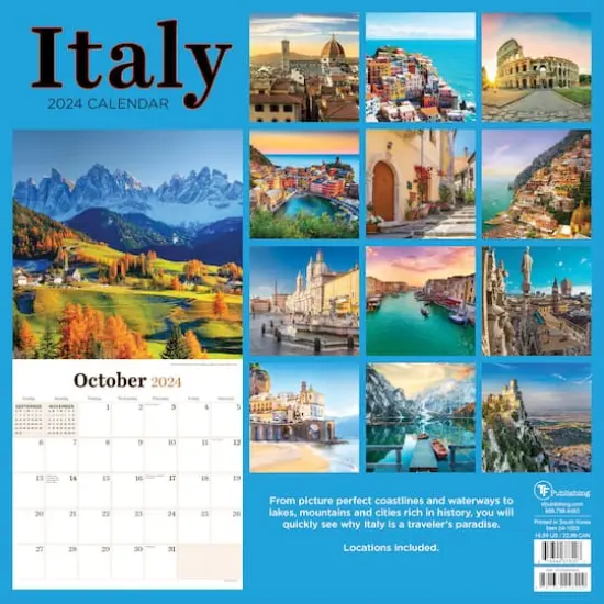 TF Publishing 2024 Italy Wall Calendar {3}
