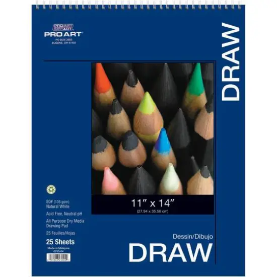 Pro Art&reg; 80lb. Wirebound Drawing Paper Pad {1}
