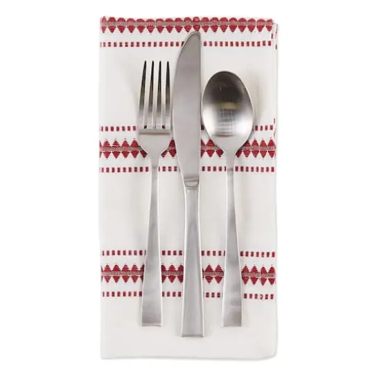 DII&reg; Barn Red Zig Dobby Stripe Cloth Dinner Napkins, 6ct. {3}