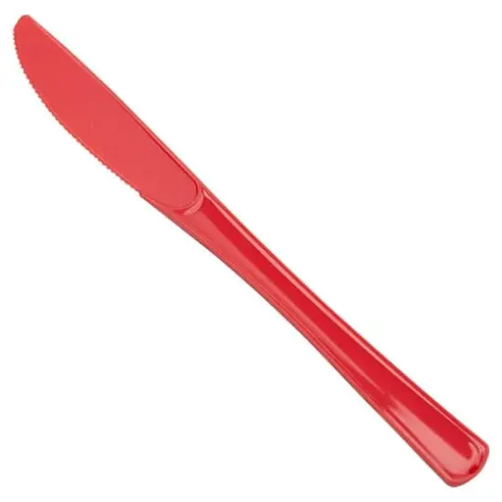 JAM Paper Premium Utensils Plastic Knives Party Pack, 48ct. Red {6}