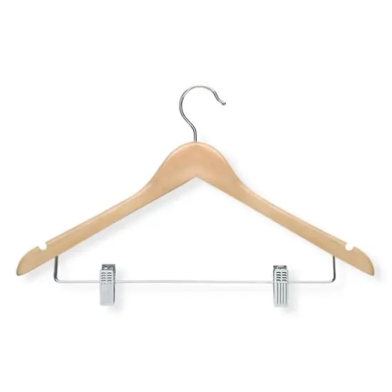 Honey Can Do Wooden Maple Clip Hangers for Suits, 12ct. {1}