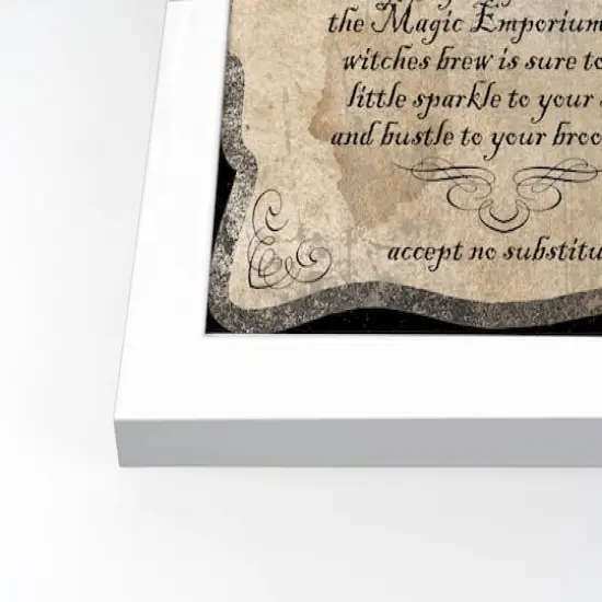Witches Brew Label 5 16" x 20" White Framed Print Under Plexiglass {3}