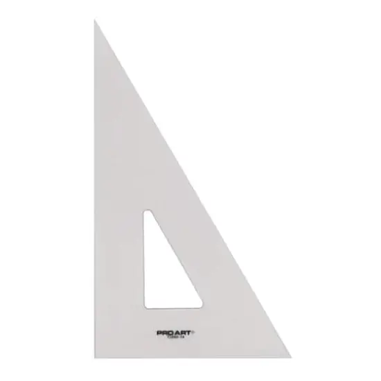 Pro Art&reg; 14" Smoke 30/60 Triangle With Ink Edge & Finger Lift {3}