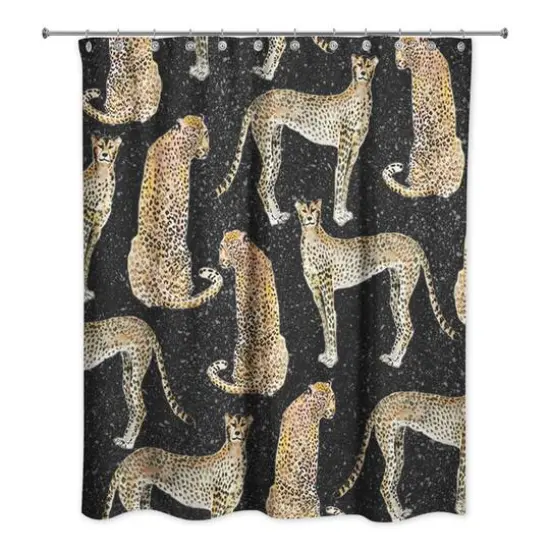 Cheetah Shower Curtain Black {3}