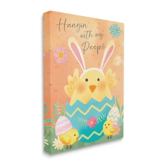 Stupell Industries Hangin' With My Peeps Easter Egg Chicks Canvas Wall Art {4}