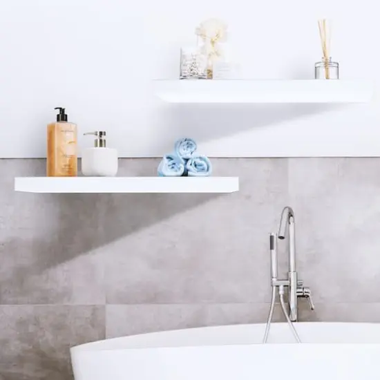 Sorbus 23.7" Extra Long Decorative Floating Shelves, 2ct. White {5}