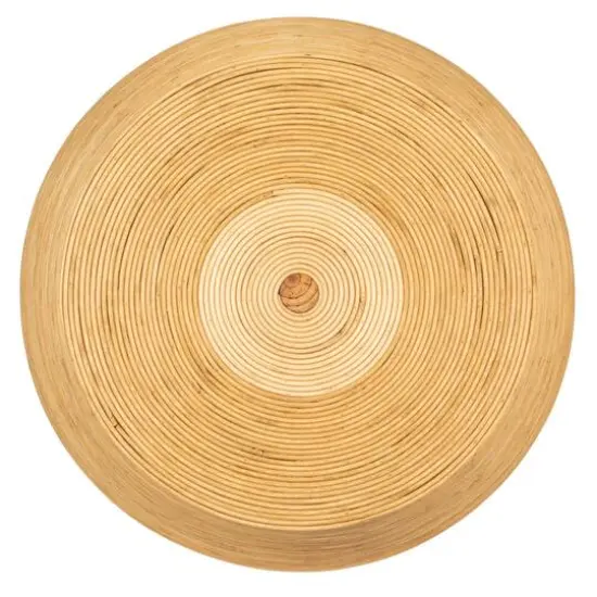 Hello Honey&reg; Small Rattan Round Accent Table Natural {7}