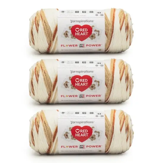 3 Pack Red Heart&reg; All In One Flower Power&trade; Yarn Dried Bouquet {1}