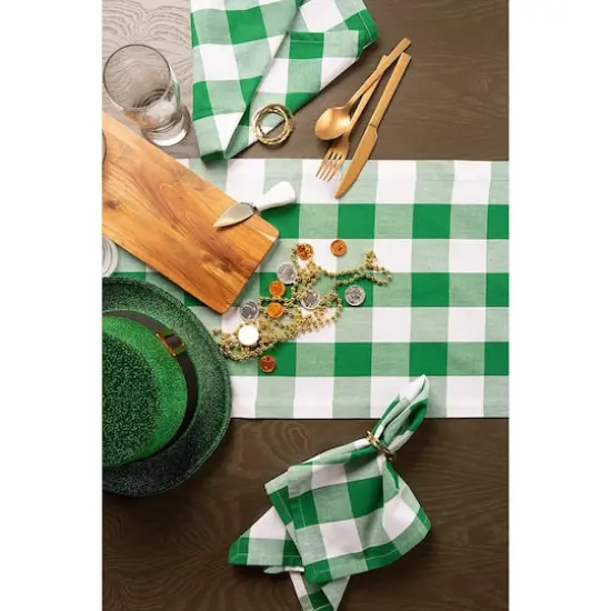 DII&reg; Shamrock Green Buffalo Check Dishtowels, 3ct. {7}