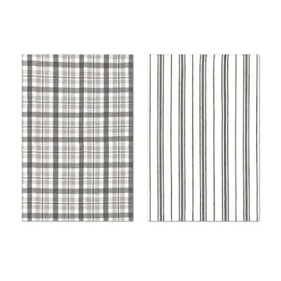 MUkitchen Stainless Steel Gray Farmhouse Kitchen Towels, 2ct. {3}