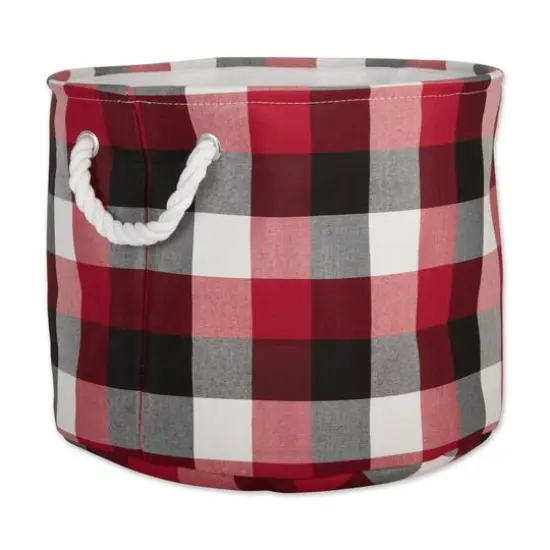 DII&reg; 15" Tri Color Round Fabric Bin Tri Color Cardinal Red {1}