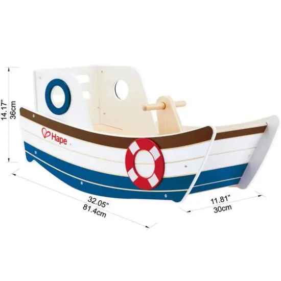 Hape High Seas Wooden Toddler Rocking Ride-On {3}