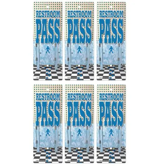 Boy Restroom Pass, 6 Pack {1}
