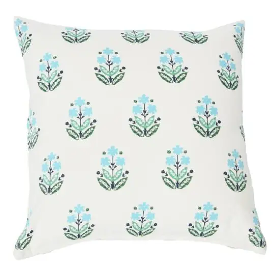 Hello Honey&reg; 20'' Square Floral Print Cotton Pillow Cover {1}